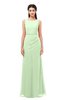 ColsBM Livia Pale Green Bridesmaid Dresses Sleeveless A-line Traditional Pick up Floor Length Sabrina