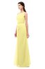 ColsBM Livia Pastel Yellow Bridesmaid Dresses Sleeveless A-line Traditional Pick up Floor Length Sabrina
