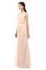 ColsBM Livia Peach Puree Bridesmaid Dresses Sleeveless A-line Traditional Pick up Floor Length Sabrina
