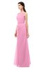 ColsBM Livia Pink Bridesmaid Dresses Sleeveless A-line Traditional Pick up Floor Length Sabrina