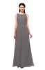 ColsBM Livia Ridge Grey Bridesmaid Dresses Sleeveless A-line Traditional Pick up Floor Length Sabrina