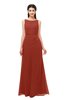 ColsBM Livia Rust Bridesmaid Dresses Sleeveless A-line Traditional Pick up Floor Length Sabrina