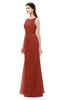 ColsBM Livia Rust Bridesmaid Dresses Sleeveless A-line Traditional Pick up Floor Length Sabrina