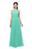 ColsBM Livia Seafoam Green Bridesmaid Dresses Sleeveless A-line Traditional Pick up Floor Length Sabrina