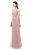 ColsBM Livia Silver Pink Bridesmaid Dresses Sleeveless A-line Traditional Pick up Floor Length Sabrina
