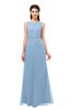 ColsBM Livia Sky Blue Bridesmaid Dresses Sleeveless A-line Traditional Pick up Floor Length Sabrina