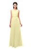 ColsBM Livia Soft Yellow Bridesmaid Dresses Sleeveless A-line Traditional Pick up Floor Length Sabrina