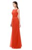 ColsBM Livia Tangerine Tango Bridesmaid Dresses Sleeveless A-line Traditional Pick up Floor Length Sabrina