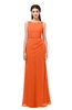 ColsBM Livia Tangerine Bridesmaid Dresses Sleeveless A-line Traditional Pick up Floor Length Sabrina