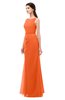 ColsBM Livia Tangerine Bridesmaid Dresses Sleeveless A-line Traditional Pick up Floor Length Sabrina