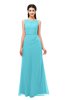 ColsBM Livia Turquoise Bridesmaid Dresses Sleeveless A-line Traditional Pick up Floor Length Sabrina