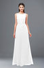 ColsBM Livia White Bridesmaid Dresses Sleeveless A-line Traditional Pick up Floor Length Sabrina