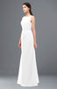 ColsBM Livia White Bridesmaid Dresses Sleeveless A-line Traditional Pick up Floor Length Sabrina