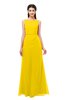 ColsBM Livia Yellow Bridesmaid Dresses Sleeveless A-line Traditional Pick up Floor Length Sabrina