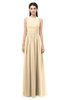 ColsBM Astrid Apricot Gelato Bridesmaid Dresses A-line Ruching Sheer Floor Length Zipper Mature