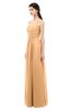 ColsBM Astrid Apricot Bridesmaid Dresses A-line Ruching Sheer Floor Length Zipper Mature