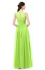 ColsBM Astrid Bright Green Bridesmaid Dresses A-line Ruching Sheer Floor Length Zipper Mature