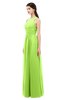 ColsBM Astrid Bright Green Bridesmaid Dresses A-line Ruching Sheer Floor Length Zipper Mature