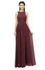 ColsBM Astrid Burgundy Bridesmaid Dresses A-line Ruching Sheer Floor Length Zipper Mature