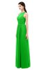 ColsBM Astrid Classic Green Bridesmaid Dresses A-line Ruching Sheer Floor Length Zipper Mature