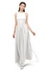 ColsBM Astrid Cloud White Bridesmaid Dresses A-line Ruching Sheer Floor Length Zipper Mature