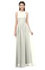 ColsBM Astrid Cream Bridesmaid Dresses A-line Ruching Sheer Floor Length Zipper Mature