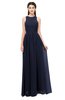 ColsBM Astrid Dark Sapphire Bridesmaid Dresses A-line Ruching Sheer Floor Length Zipper Mature