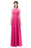 ColsBM Astrid Fandango Pink Bridesmaid Dresses A-line Ruching Sheer Floor Length Zipper Mature