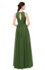 ColsBM Astrid Garden Green Bridesmaid Dresses A-line Ruching Sheer Floor Length Zipper Mature