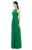 ColsBM Astrid Green Bridesmaid Dresses A-line Ruching Sheer Floor Length Zipper Mature