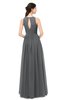 ColsBM Astrid Grey Bridesmaid Dresses A-line Ruching Sheer Floor Length Zipper Mature