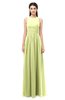 ColsBM Astrid Lime Green Bridesmaid Dresses A-line Ruching Sheer Floor Length Zipper Mature