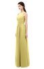 ColsBM Astrid Misted Yellow Bridesmaid Dresses A-line Ruching Sheer Floor Length Zipper Mature