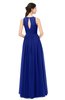 ColsBM Astrid Nautical Blue Bridesmaid Dresses A-line Ruching Sheer Floor Length Zipper Mature