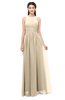 ColsBM Astrid Novelle Peach Bridesmaid Dresses A-line Ruching Sheer Floor Length Zipper Mature