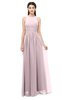 ColsBM Astrid Pale Lilac Bridesmaid Dresses A-line Ruching Sheer Floor Length Zipper Mature