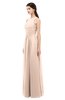 ColsBM Astrid Peach Puree Bridesmaid Dresses A-line Ruching Sheer Floor Length Zipper Mature