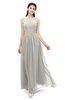 ColsBM Astrid Platinum Bridesmaid Dresses A-line Ruching Sheer Floor Length Zipper Mature