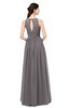 ColsBM Astrid Ridge Grey Bridesmaid Dresses A-line Ruching Sheer Floor Length Zipper Mature