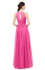 ColsBM Astrid Rose Pink Bridesmaid Dresses A-line Ruching Sheer Floor Length Zipper Mature