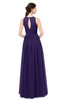 ColsBM Astrid Royal Purple Bridesmaid Dresses A-line Ruching Sheer Floor Length Zipper Mature