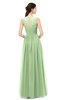 ColsBM Astrid Sage Green Bridesmaid Dresses A-line Ruching Sheer Floor Length Zipper Mature