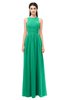 ColsBM Astrid Sea Green Bridesmaid Dresses A-line Ruching Sheer Floor Length Zipper Mature