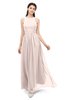ColsBM Astrid Silver Peony Bridesmaid Dresses A-line Ruching Sheer Floor Length Zipper Mature