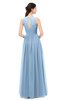 ColsBM Astrid Sky Blue Bridesmaid Dresses A-line Ruching Sheer Floor Length Zipper Mature