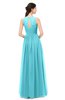 ColsBM Astrid Turquoise Bridesmaid Dresses A-line Ruching Sheer Floor Length Zipper Mature