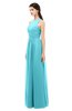 ColsBM Astrid Turquoise Bridesmaid Dresses A-line Ruching Sheer Floor Length Zipper Mature