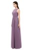 ColsBM Astrid Valerian Bridesmaid Dresses A-line Ruching Sheer Floor Length Zipper Mature