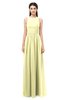 ColsBM Astrid Wax Yellow Bridesmaid Dresses A-line Ruching Sheer Floor Length Zipper Mature