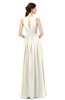 ColsBM Astrid Whisper White Bridesmaid Dresses A-line Ruching Sheer Floor Length Zipper Mature